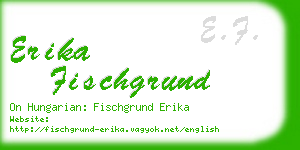 erika fischgrund business card